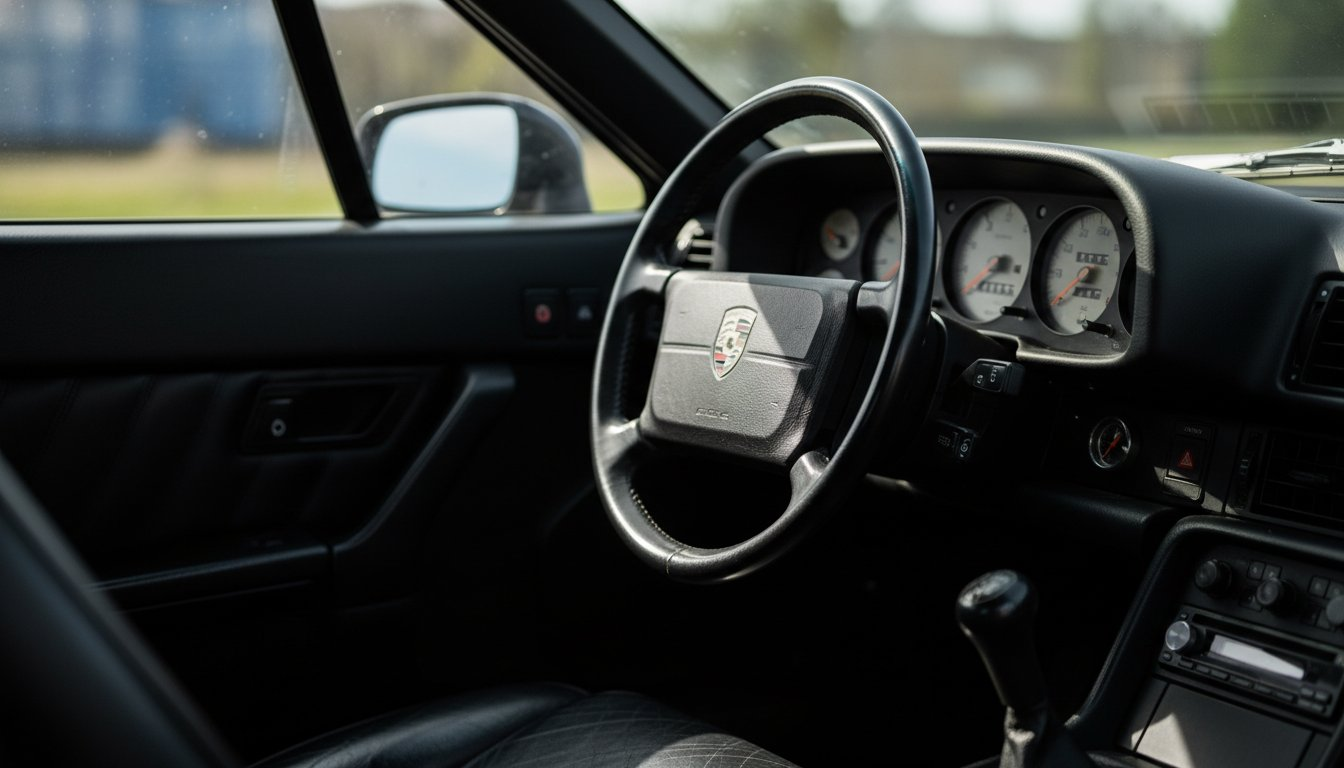 Analog Cockpit — Porsche 928 steering wheel and instrument cluster